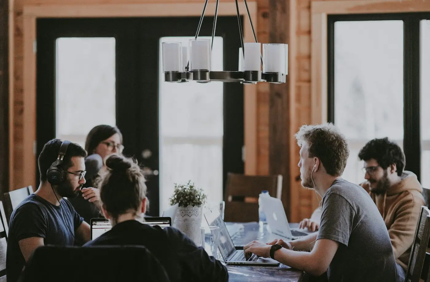 Team working around a table